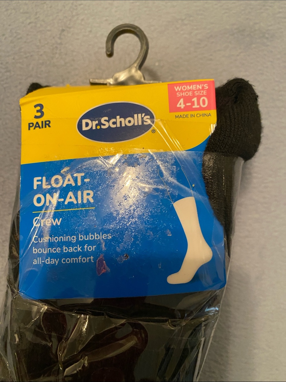 Dr. Scholl's Black Crew Socks - 3 Pair Pack
